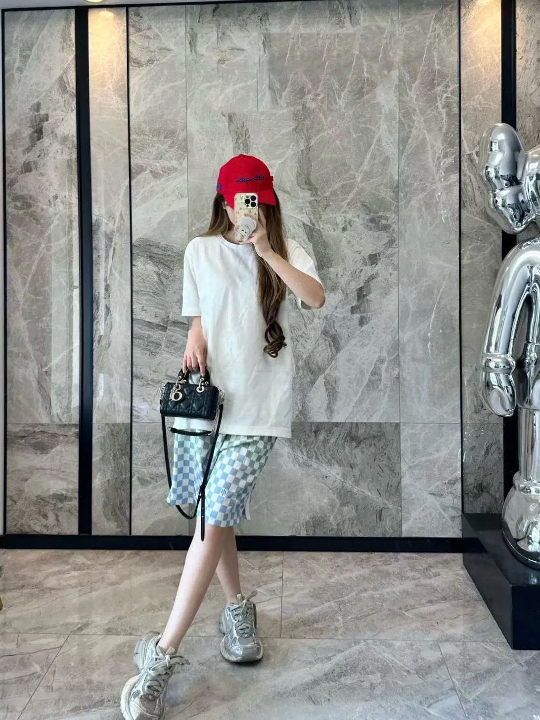 Louis Vuitton/Louis Vuitton gradient checkerboard shorts